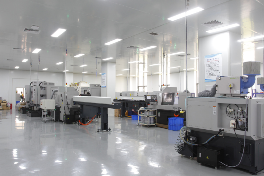 Slant bed CNC lathe for high tolerance precision hardware processing